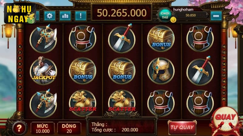 Luật chơi slot game nổ hũ Tam Quốc